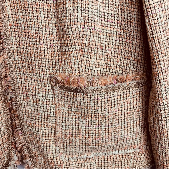 Rebecca Taylor Tweed Pattern Evening Jacket, SZ 12 - Picture 10 of 11